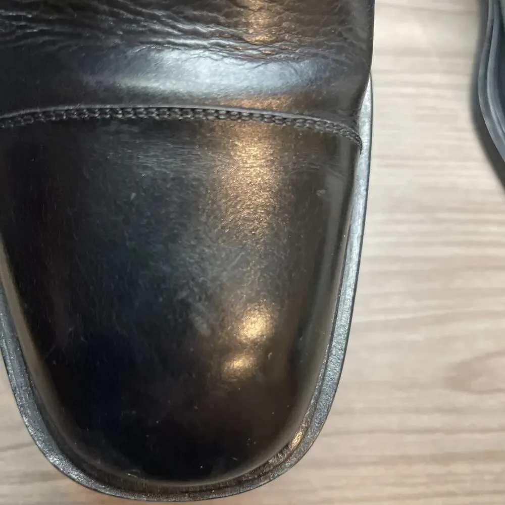 Bally Travesio Cap Toe Black Mens Oxford Shoes 10 U. S. 9EU Made in Italy